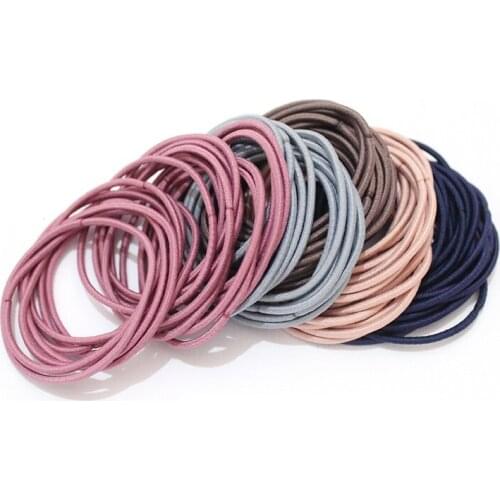 100 pcs/bag girls elastic hair rope small rubber band ponytail fixer children childrens headband hair accessories