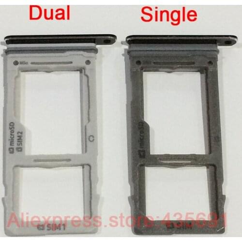 100Pcs/lot Sim Card Tray Holder Micro SD Card Socket For Samsung Galaxy Note 9 N960 N9650 N960U Dual Single Sim Card Slot