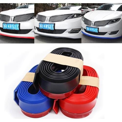 2.5M CAR BUMPER LIP SKIRT STICKER ANTI SCRATCH SPOILER SUV STYLING FRONT RUBBER PROTECTOR SPLITTER VALANCE CHIN PROTECTIVE TRIM