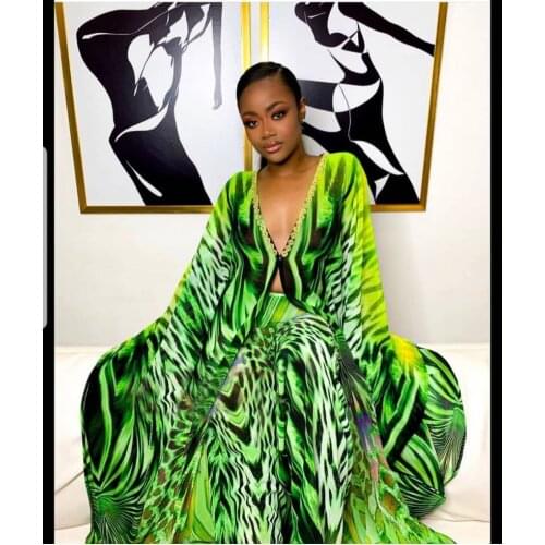 African Dresses for Women 2021 Two Piece Set Summer Clothes Dashiki Boubou Robe Africaine Femme Dress Sets Pants Suits