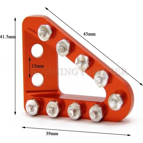 3 color CNC Aluminum Rear Brake Pedal Step Plate Tip For SX SXF EXC EXCF XCF XCW XC 125 150 250 300 350 450 500 2017 2018