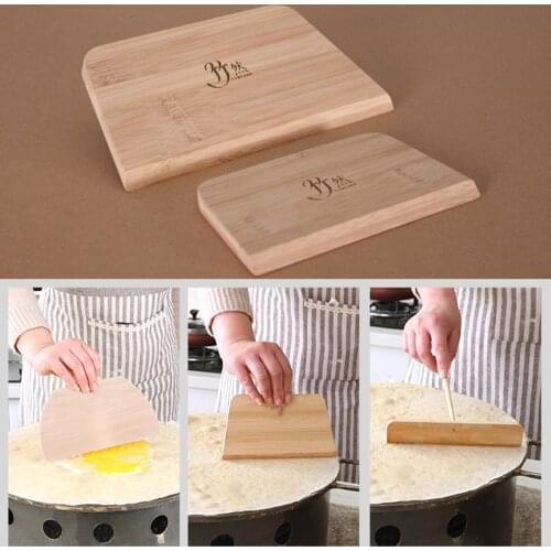 Crepe Maker Pancake Batter Wooden Spreader Stick Bamboo Pancake Scraper Home Kitchen Tool Kit DIY Use Pie Tools
