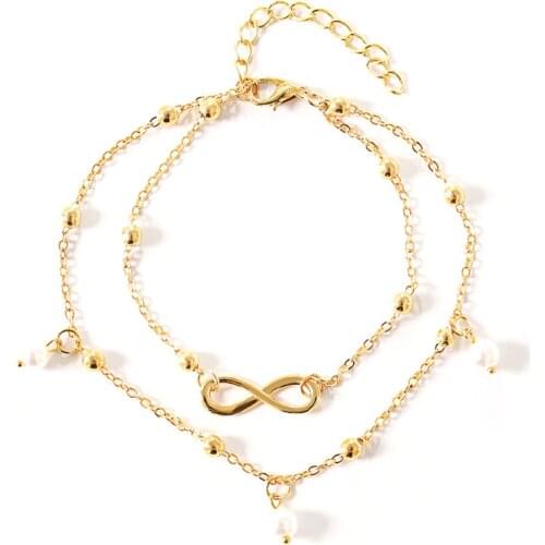 Simple Heart Pearl Sea Turtle Female Anklets Barefoot Foot Jewelry Leg New Anklets On Foot Ankle Bracelets For Women Leg Chain