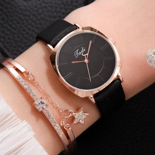 Womens Wrist Watch Set Leather Belt Square Dial Ladies Watches Elegant Simple 2020 Gift Clock Female Bracelet White reloj mujer