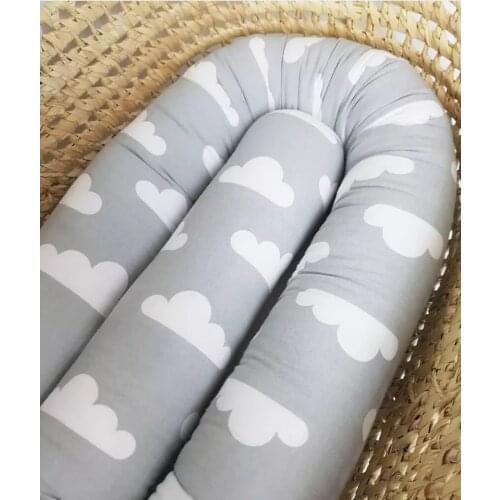 Baby Bumper Pillow Nordic Infant Baby Crib Bumper Cotton Bed Protector Cushion Cot Crib Fence Protector Baby Room Decoration