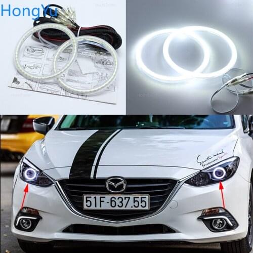 For mazda 3 2010 2011 2012 2013 2014 Super Bright white color 3528 SMD led Angel Eyes kit daytime running light DRL
