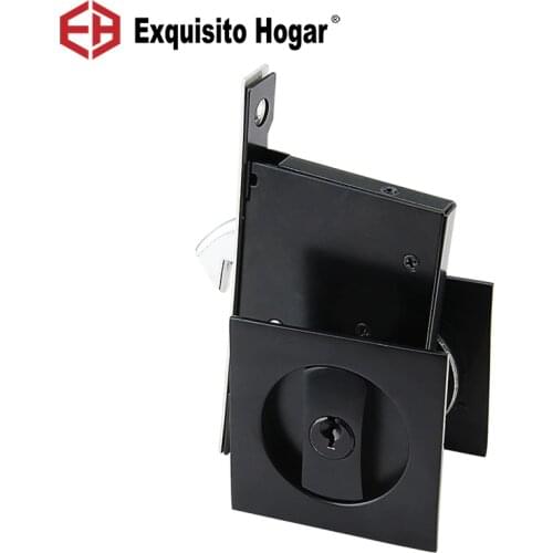 Safety Door Lock Indoor Room Lock Push Pull Storehouse Cabinet Kitchen Toilet Invisible Door Hook Hardware With Keys
