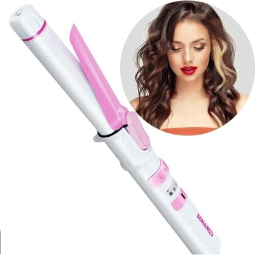 Electric Automatic Rotating Curling Iron Wand Hair Curler Ceramic Magic Ratation Styling Roller Auto Curl Cone Hairstyler