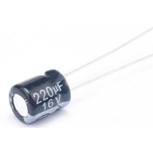 Electrolytic capacitors 16V/220UF 220UF16V 6*7 high quality 105 degrees