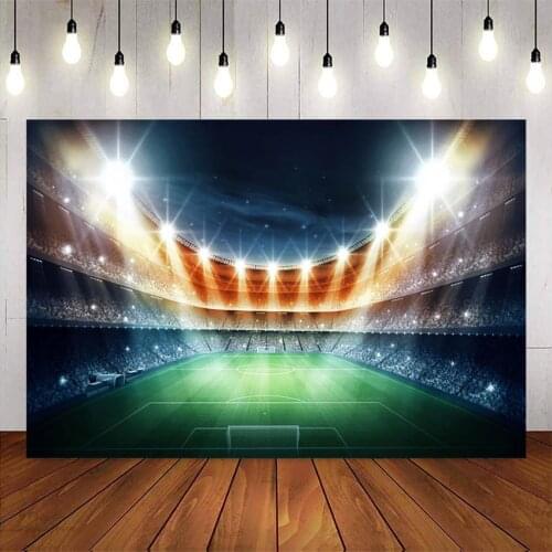 Photography background football field audience platform photo background studio soccer field stadium backdrops for birthday
