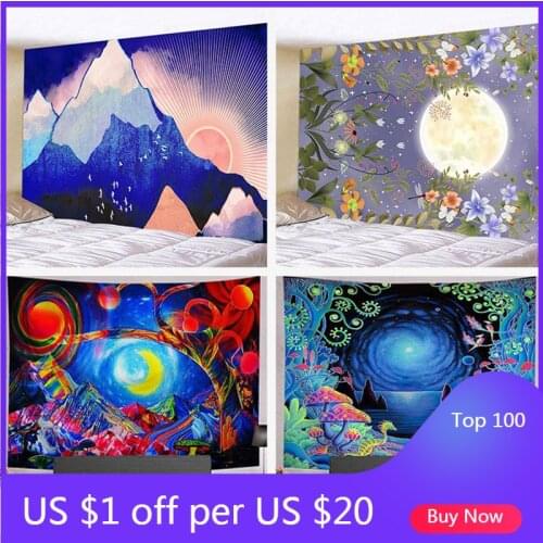 Background wall tapestry Decor Psychedelic Tapestry Wall Hanging Indian Mandala Tapestry Hippie Chakra Tapestries Boho WallCloth