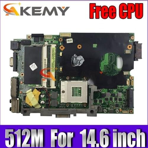 Free CPU!!! laptop motherboard W/ 512M For Asus K50AB K50AF K50AD X5DAf X5DAD laptop 14.6 inch " mainboard motherboard