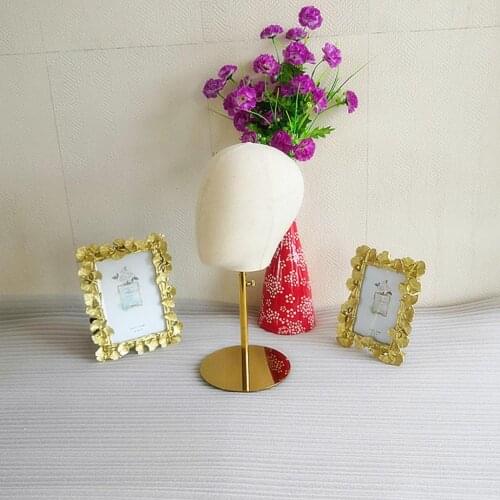 Wig Mannequin Head Cap Jewelry Display Storage Manikin Rack W/ Golden Base