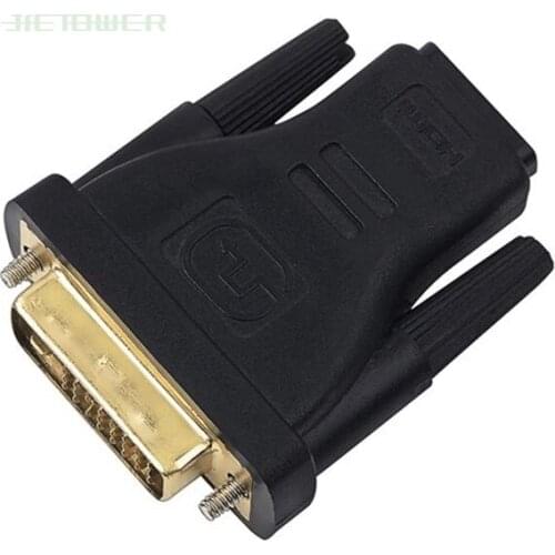 HDMI Female to DVI D 24+1 Pin Male Adapter Converter HDMI DVI Cable Switch for PC for HDTV PS3 Projector LCD TV Box TV 100pcs