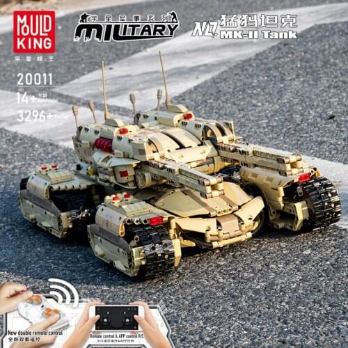 MOULD KING Building Toys The High-Tech MOC Motorized Military Mammoth Tank MKII Model Assembly Blocks RC Brick Kids DIY Gifts