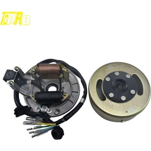 Magneto Stator Plate + Flywheel Set 110cc 125cc Kick Start Dirt Bike Thumpstar