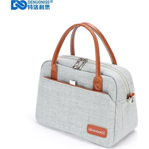 DENUONISS Small Women Handbag Waterproof Fabric With Shoulder Strap Totes Lady Elegant Shoulder Bag Exquisite Shopping Bag