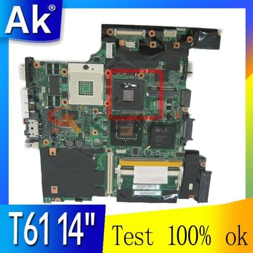 Akemy FRU 42W7649 For lenovo thinkpad T61 14'' Laptop motherboard intel 965PM DDR2 graphics NVS 140M graphics