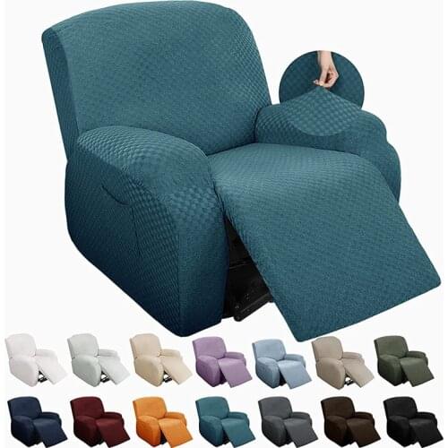 Recliner Slipcovers Elastic Full Pack Sofa Cover for Living Room Thickened Couch Cover Plain Sofa Chaise Cover Lounge