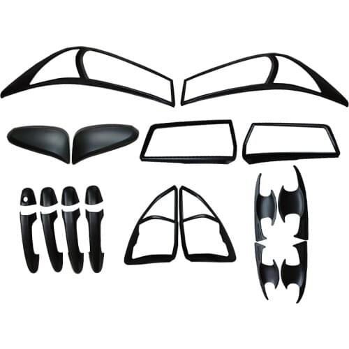 Car styling trims covers fit for 2016+ Innova accessories Matte black ABS Decorative hoods lamp Cover fit For Toyta Innova