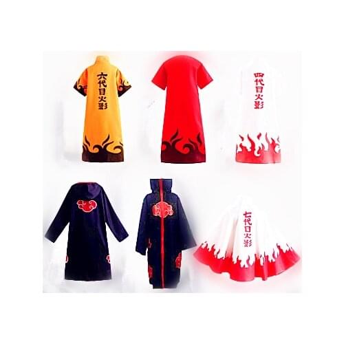 Akatsuki Cosplay Cloak Yondaime Hokage Namikaze Minato Uniform Cloak Kakashi Teacher Six Yondaime Costume Outfit for Men