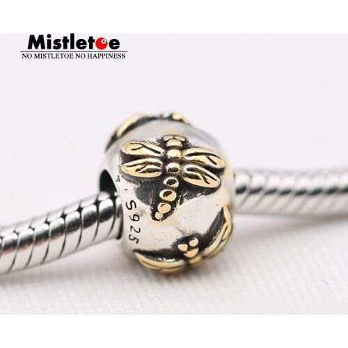 Authentic 925 Sterling Silver Animal Dragonfly Charm Bead Fit European Bracelet Jewelry