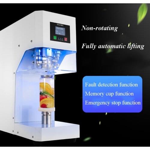 Full Automatic Can sealing machine for milk tea shop bubble drink cup Filling sealer Non-rotating Can Beverage sealing machine