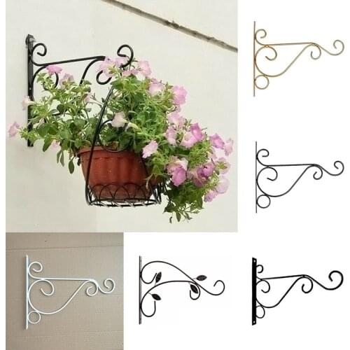 Northern Europe Wall-Mounted Hook Flower Pot Holder Decoration Wall Hanging Basket Bracket Simple Garden Small Electric Light
