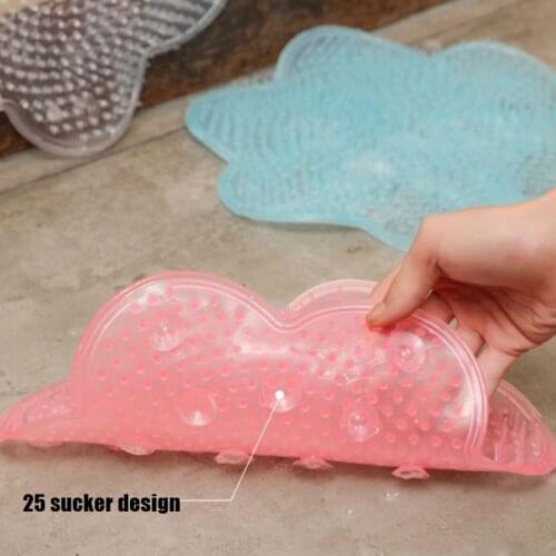 Silicone Bath Foot Massage Anti Skid Pad Mat Shower Back Massage Cushion Brush