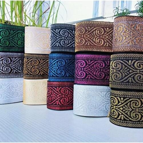 Mixed color Love pattern Design 50MMX10YD Woven Jacquard Ribbon Trims For Clothing Straps Belt Sofa Decoration