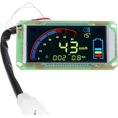 Voltmeter Speedometer for Electric Scooter Bike Motorcycle Bicycle 48V 60V 72V