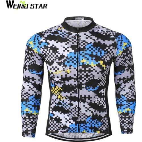 Weimostar Long Sleeve Team Cycling Jersey Tops Spring Autumn Men Cycling Clothing mtb Bike Jersey Bicycle Ropa Maillot Ciclismo