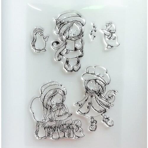 YLCS266 Girls Silicone Clear Stamps For Scrapbook DIY Album Paper Card Decoration Embossing Folder Rubber Stamp Tools 11*16cm