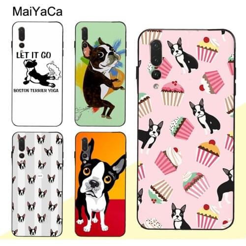 MaiYaCa Funny Boston Terrier Dog Case For Huawei P30 Pro P40 P10 P20 Lite Mate 20 30 10 Lite P Smart 2019 Z