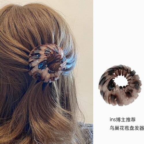 Ins Lazy Female Hair Tie Ponytail Buckle Birds Nest Variety Ball Head Fixed Hair Tie Hair Accessories Girls Ponytail Headdress