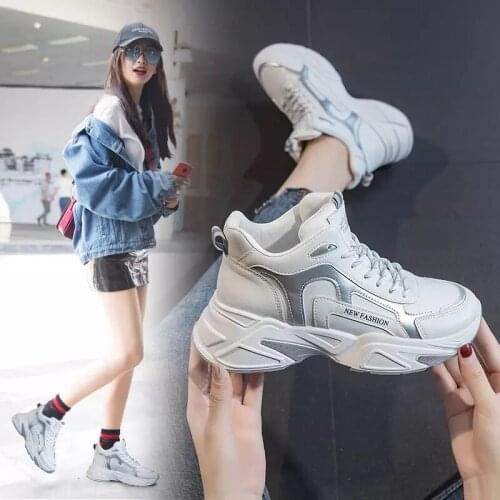 High quality 2020 winter New women warm shoes female Korean increased 6cm women sneakers wedge travel shoes