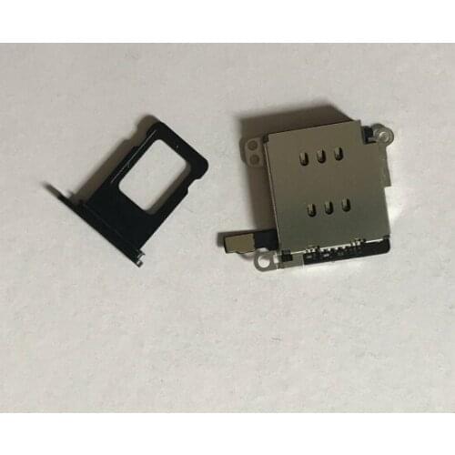 1Set For IPhone XR Dual SIM Card Reader Flex Cable +SIM Card Tray Holder Slot Adapter Replacement Parts