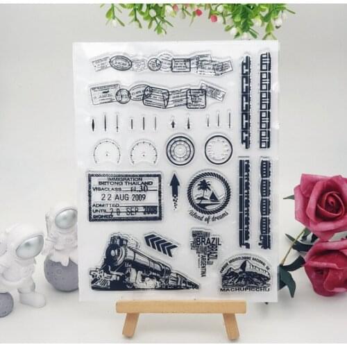1pc Train Silicone Clear Seal Stamp DIY Scrapbooking Embossing Photo Album Decor Rubber Stamp Art Handmade Stationery Reusable