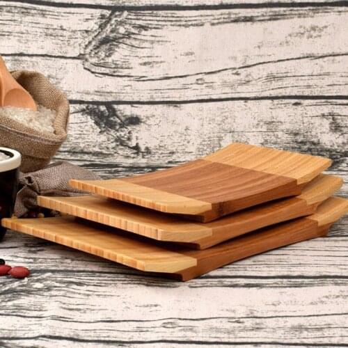 10pcs Japan Style Rectangle Sushi Plate Bamboo Traditional Tableware Cooking Utensils Sushi Tray Eco-friendly ZA6252