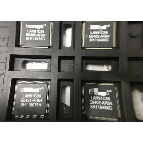 3PCS LAN91C96 LAN91C96-MU Ethernet CTLR Single Chip 10Mbps 3.3V/5V 100-Pin TQFP Tray new