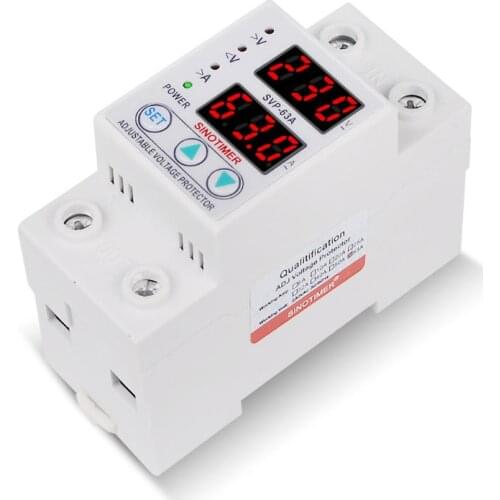 63A 230V Adjustable Over Under Voltage Protective Device Protector Current Limit Circuit Breaker