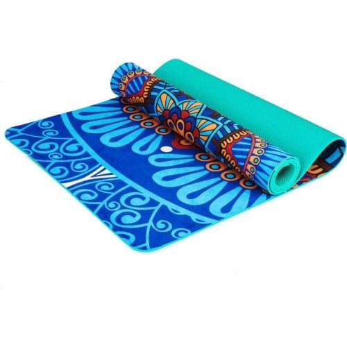 183*61*0.6 CM Pattern Suede TPE Yoga Mat Non-slip Exercise Fitness Gym Sports Mat Body Building Esterilla Pilates Woukout Mats