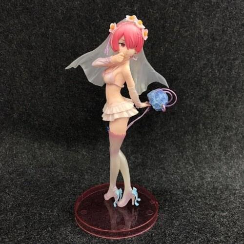 Anime Re:Life in a different world from zero Death or Kiss Sexy Ram Wedding Dress Ver. PVC Action Figure Model Adult Toys Doll