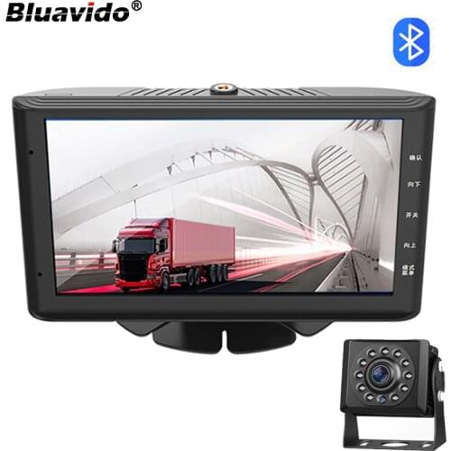 Bluavido GT6 Car Truck DVR FHD 1080P Dual Lens dashboard camera Bluetooth Music and Handsfree car video recorder with 15M cable