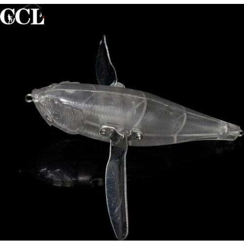 CCLTBA 5pcs/lot Topwater Blank Wobbler Popper Fishing Lure 11.5cm 30g Artificial Unpainted Bass Bait Fishing Tackle DIY Lures