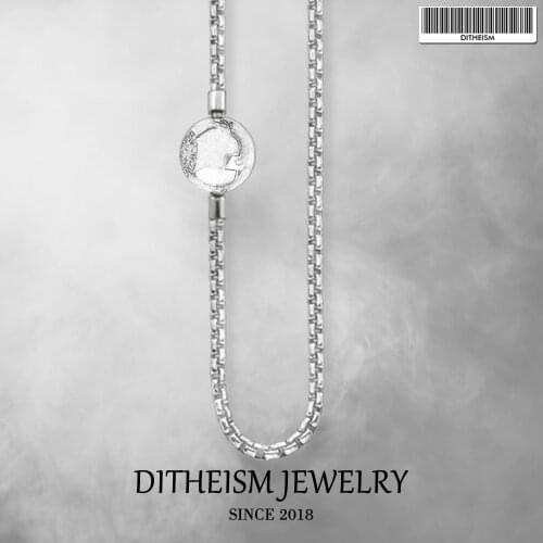 Link Chain Necklace Karma Chains, 2018 New Fashion 925 Sterling Silver Jewelry European Trendy Gift For Men Women Boy Girls