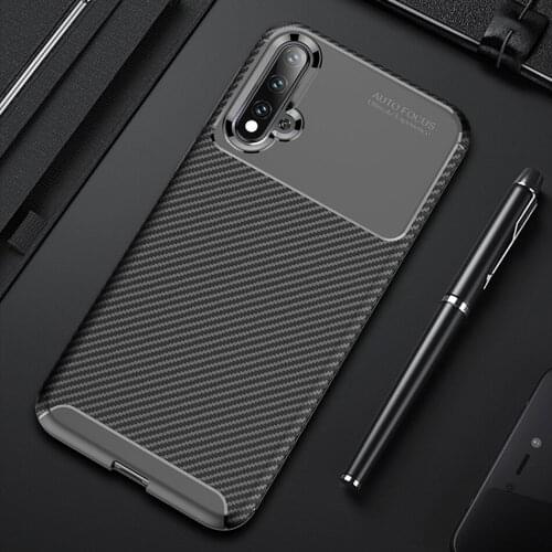 Carbon Fiber Case For Huawei Nova 5 Case Luxury Soft TPU Slim Silicone Cover for Nova 5 Bumper For Huawei Nova 5 Capa