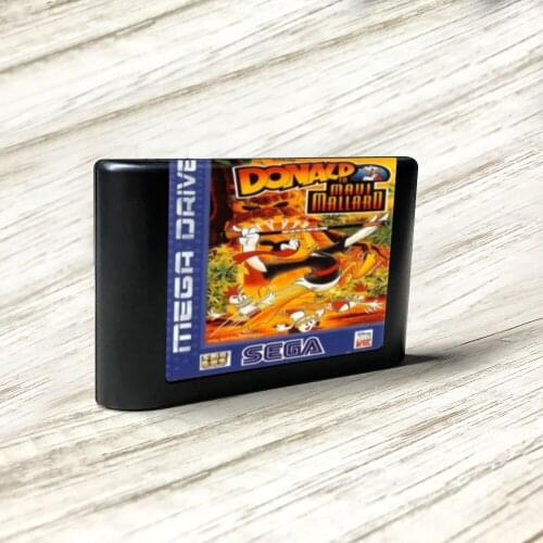 Donald in Maui Mallard - EUR Label Flashkit MD Electroless Gold PCB Card for Sega Genesis Megadrive Video Game Console