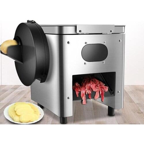 Eectric Automatic Meat Cutter Slicer Commercial Meat Cutting Machine Sainless steel Vegetables Potato Shredding Cutter
