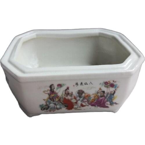 China Jingdezhen Pastel Painting Old porcelain Flowerpot
